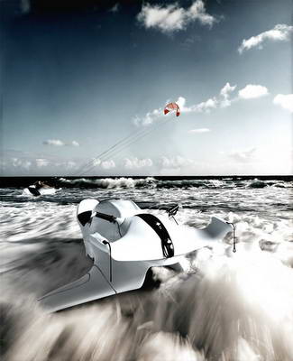 概念风动摩托赛艇